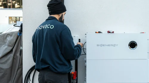 bilden visar ett batterilagring system